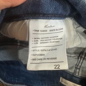 Kancan, size22, blue jean, smoke-free home.